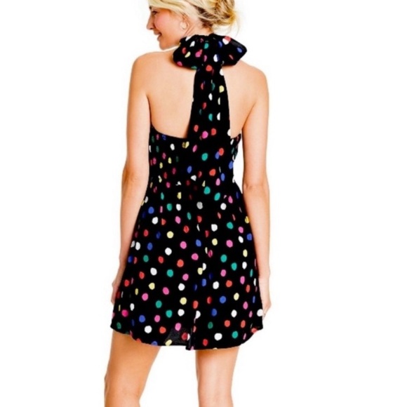 RIXO Target Colorful Polka Dot Black Mini Dress Size XS - Picture 15 of 15